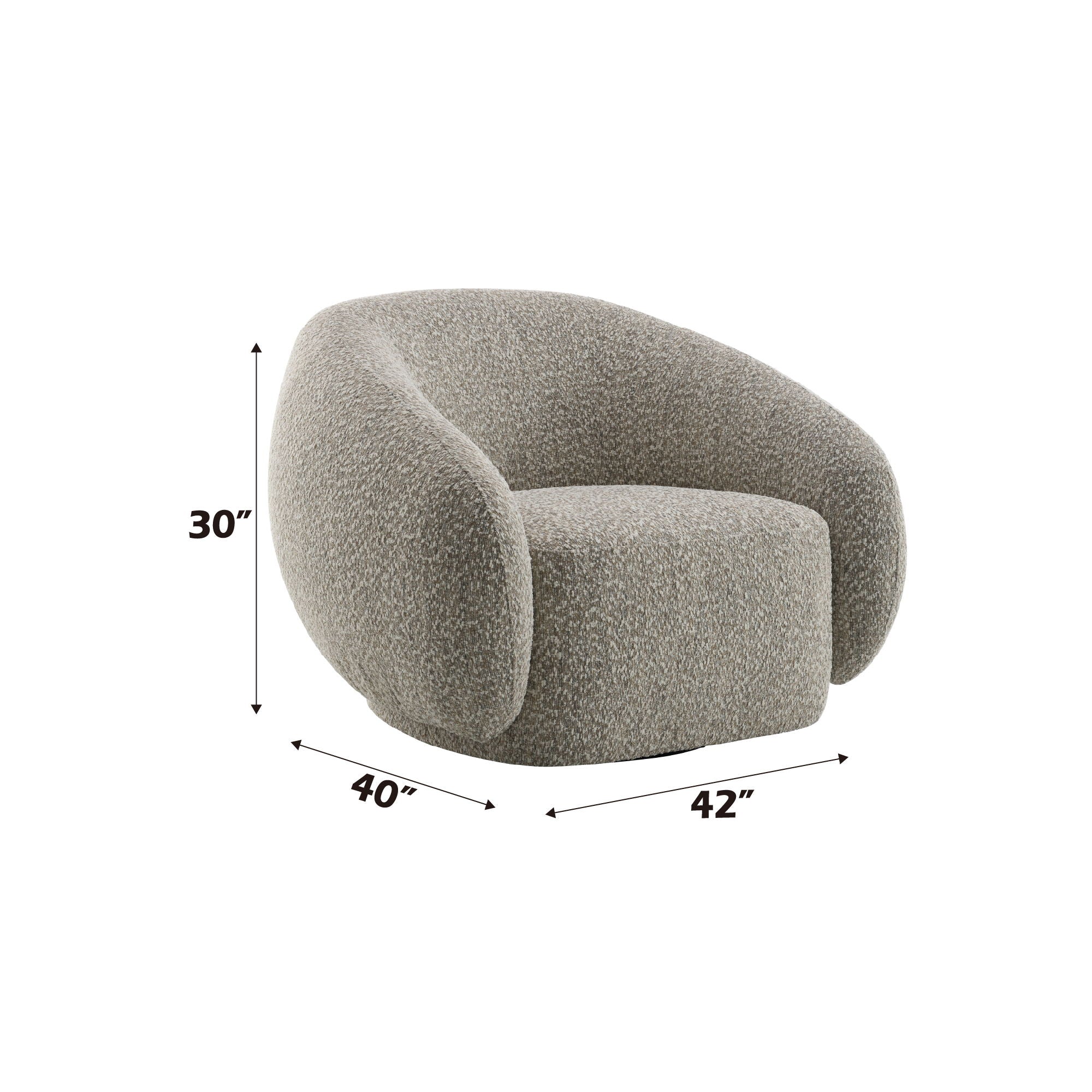 Bouclé Cloud Swivel Chair