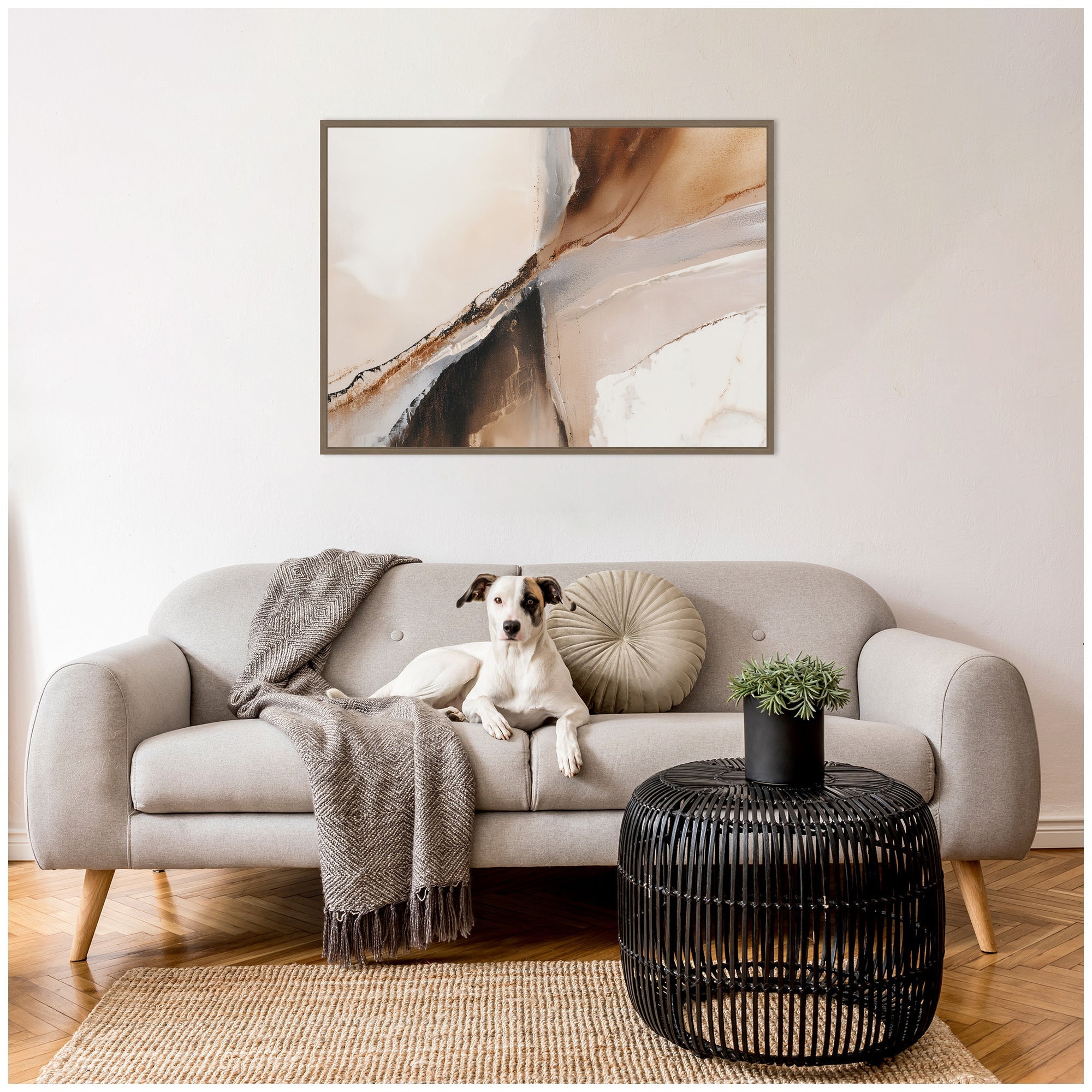 Earthen Form Framed Canvas