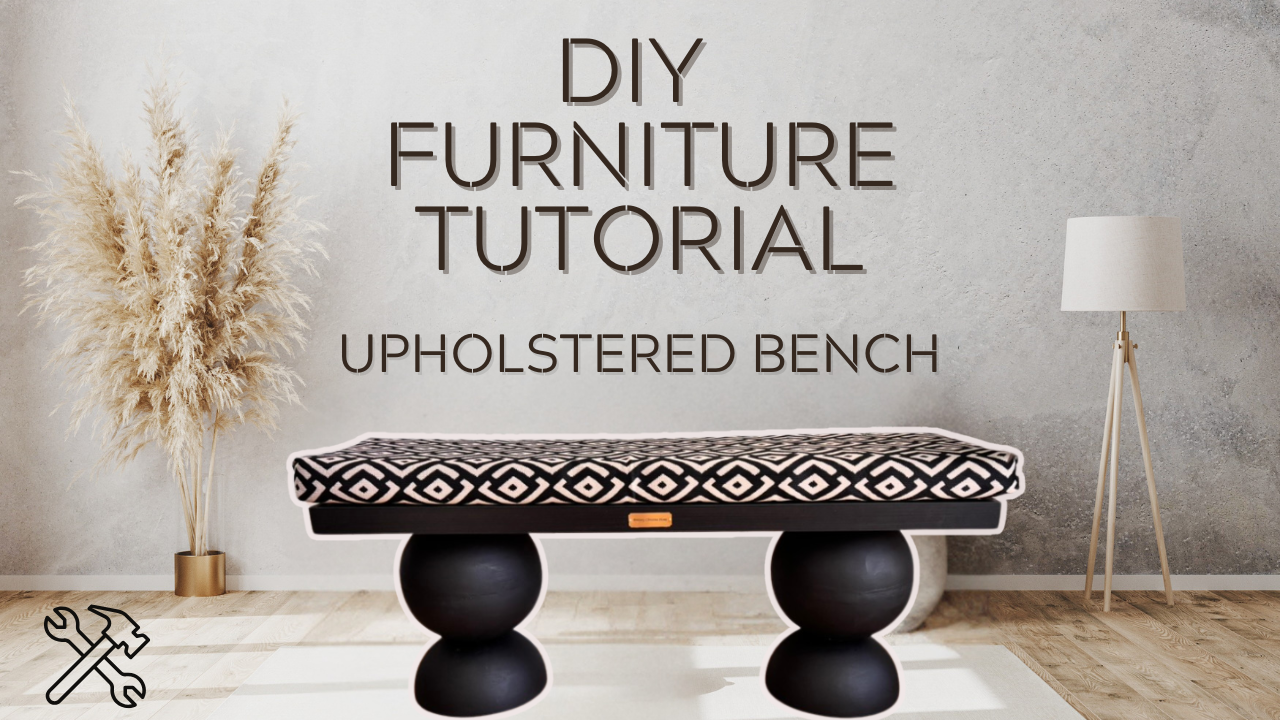Load video: DIY Furniture Tutorial Upholstered Bench