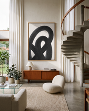 Noir Gesture Framed Canvas