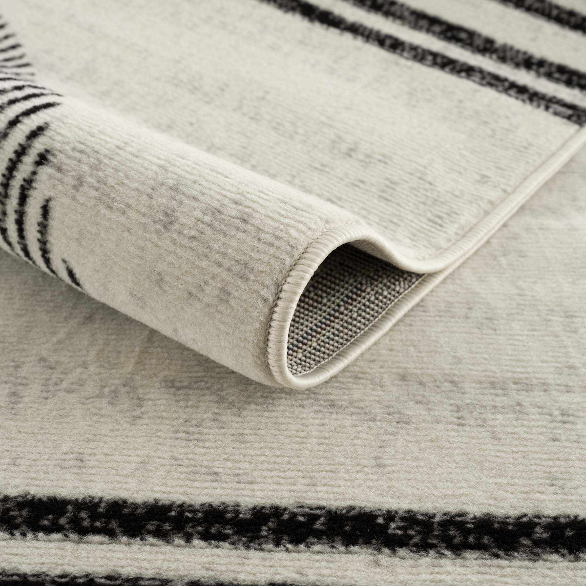 Horizontal Line Rug Axis Line Area Rug | Modern Black Linework Rug – Brittany Christina Home