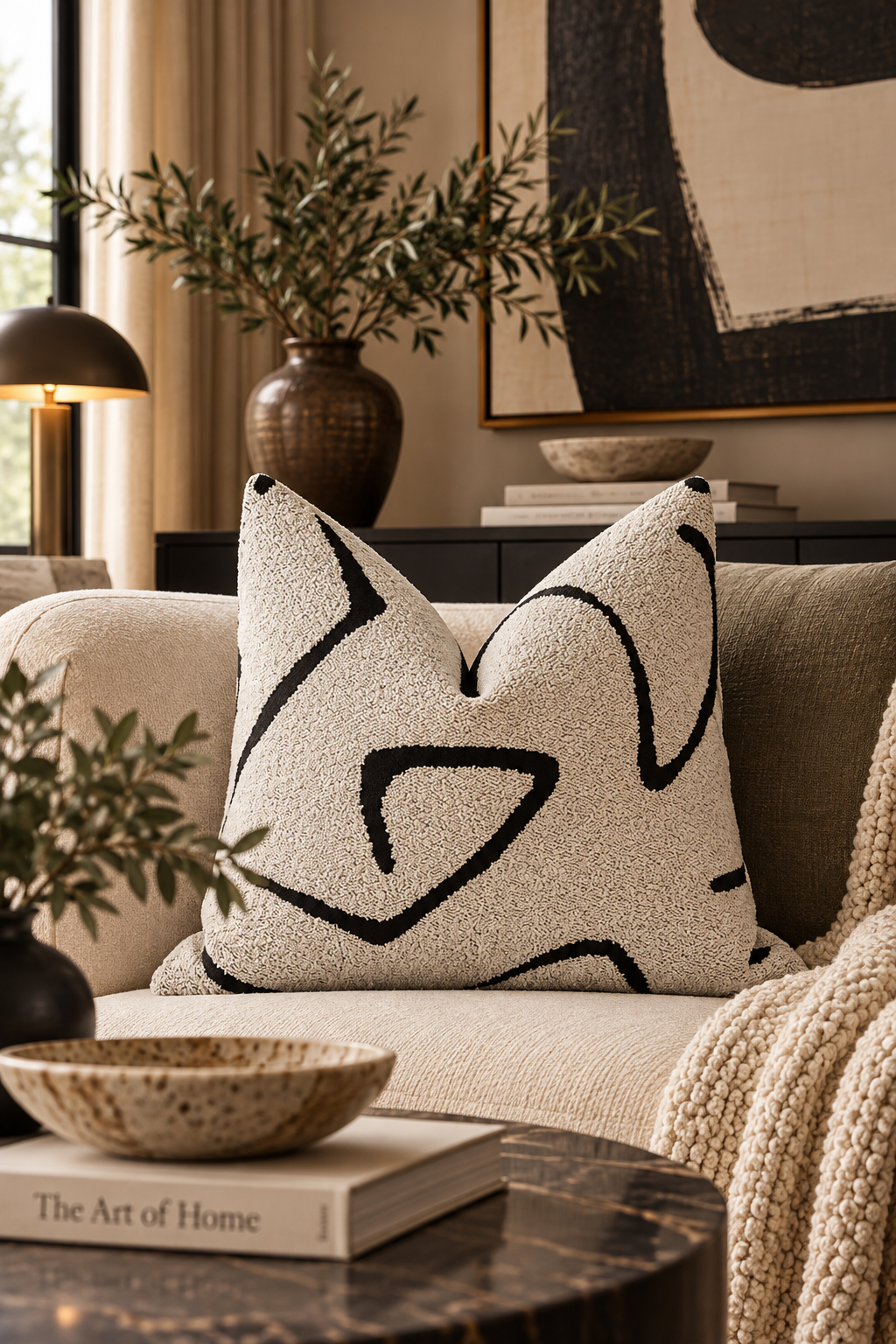 Scribble Throw Pillow