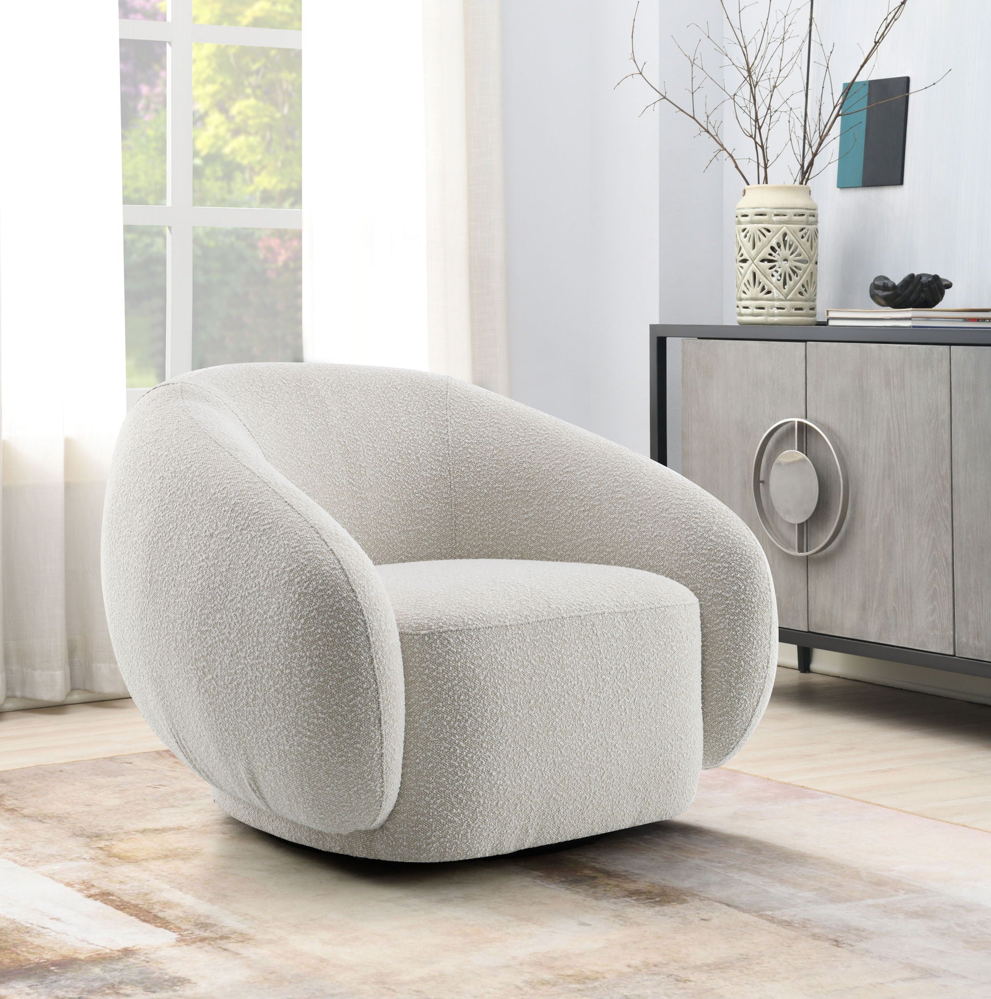 Bouclé Cloud Swivel Chair