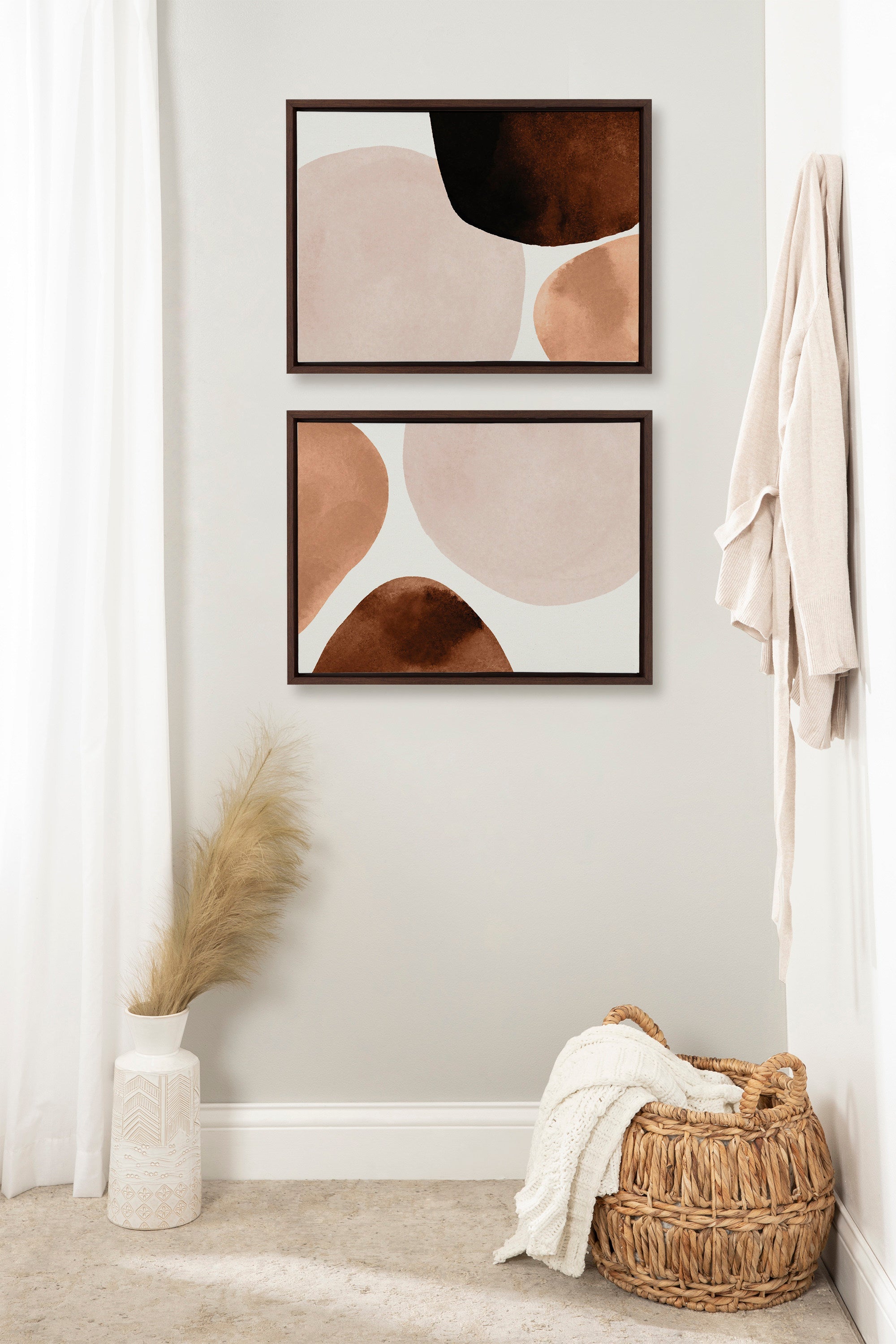Dialogue I & II Framed Canvas Set