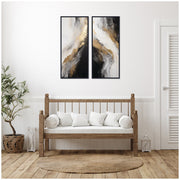 Luxe Drift I & II Framed Canvas Set