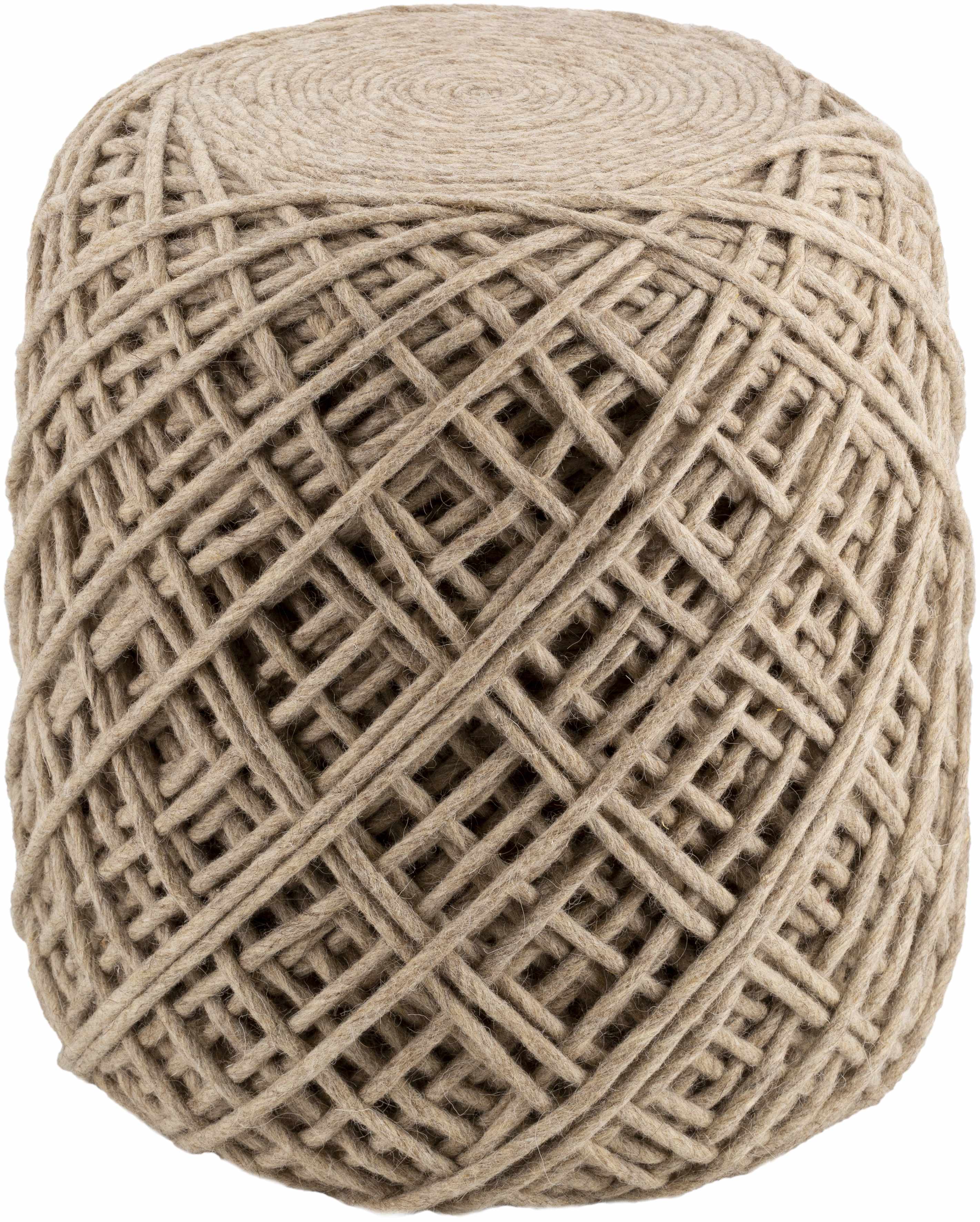 Interwoven Sculpture Ottoman: Sand Edition