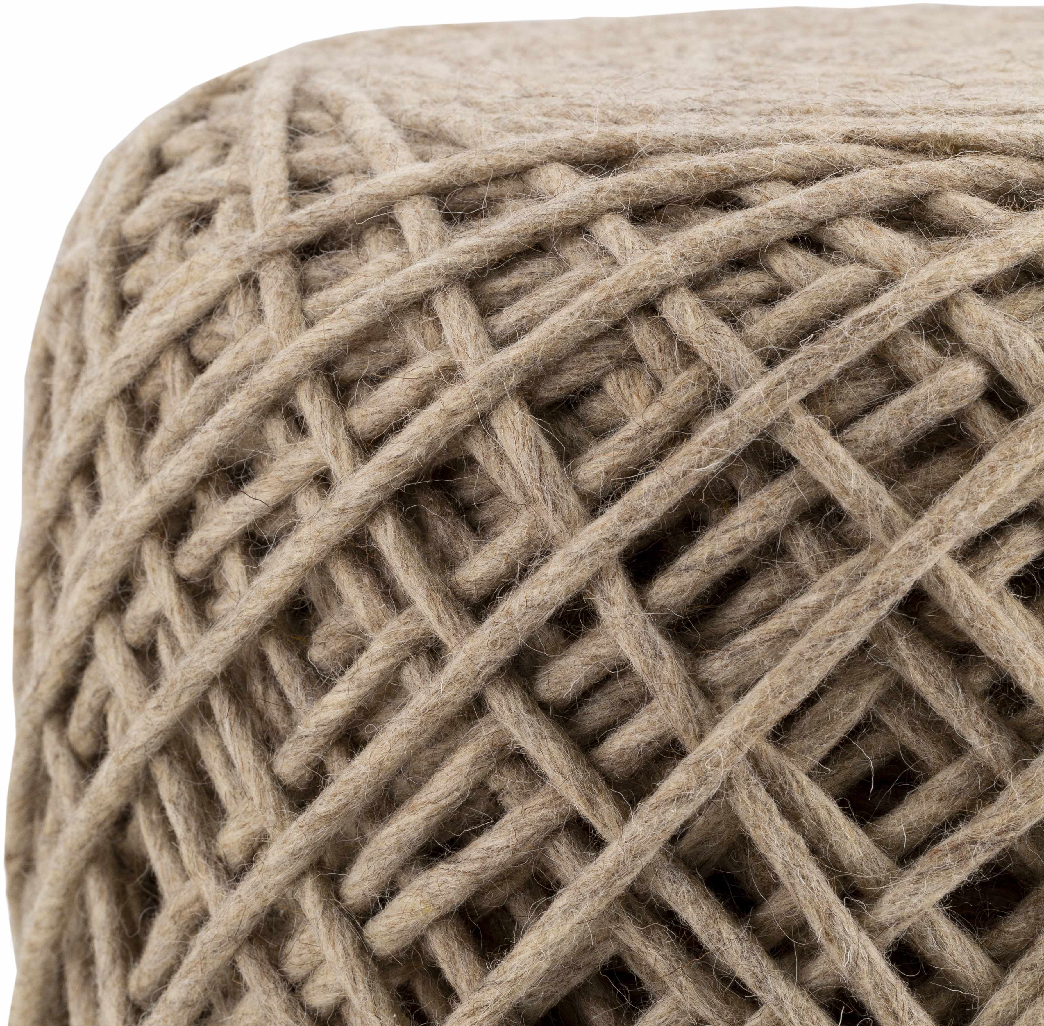 Interwoven Sculpture Ottoman: Sand Edition