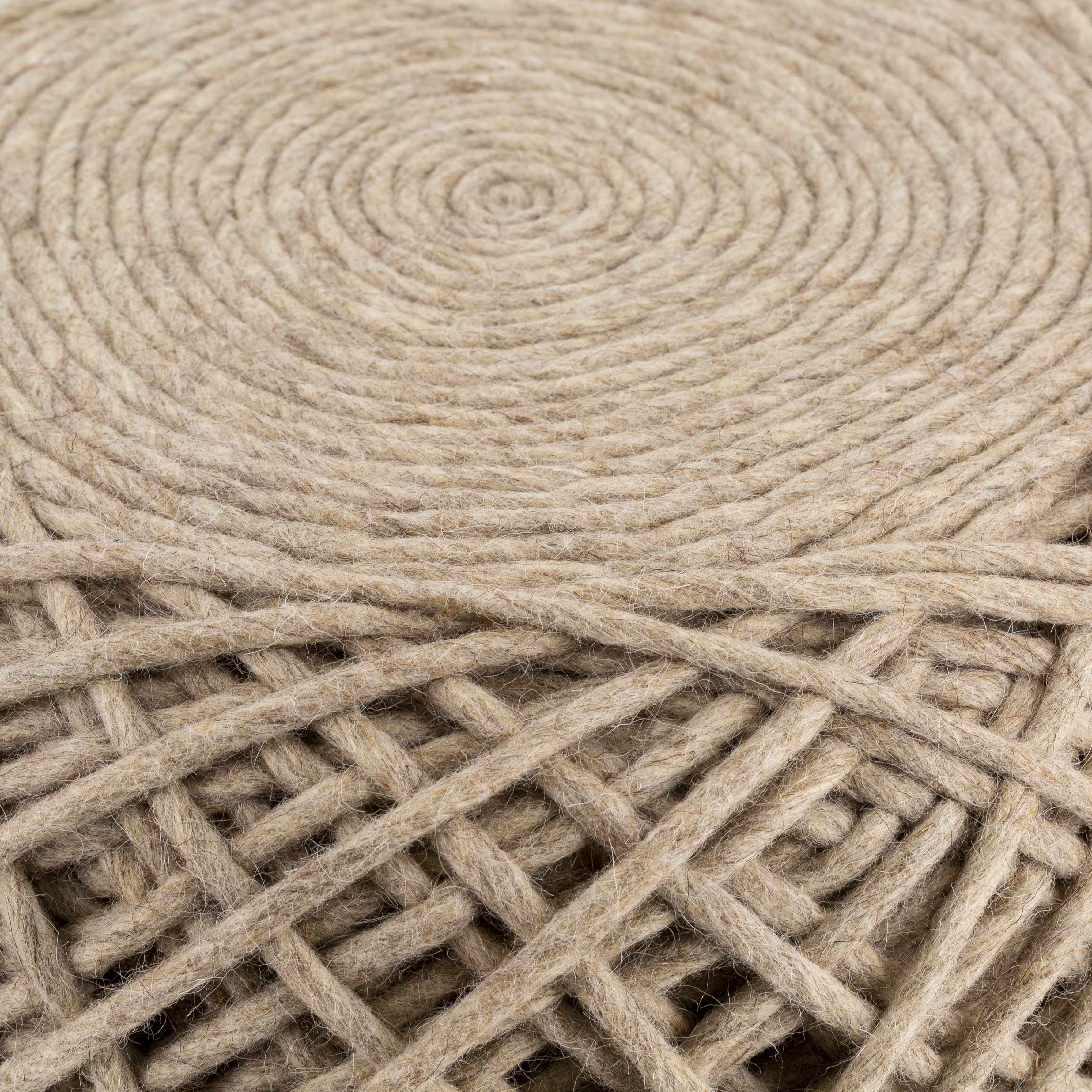 Interwoven Sculpture Ottoman: Sand Edition