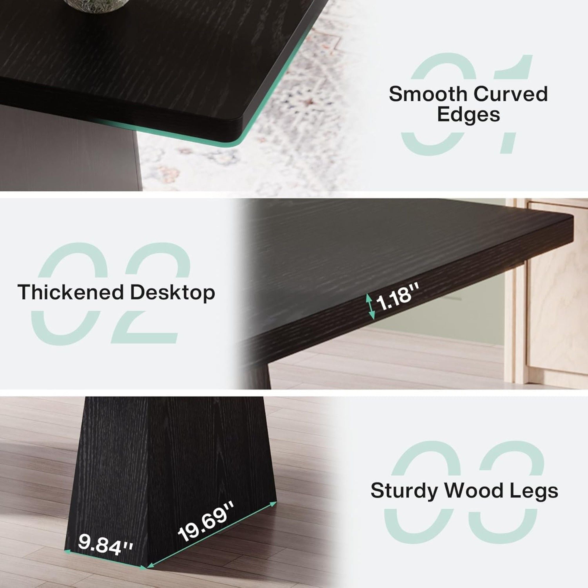 Noir Executive Desk