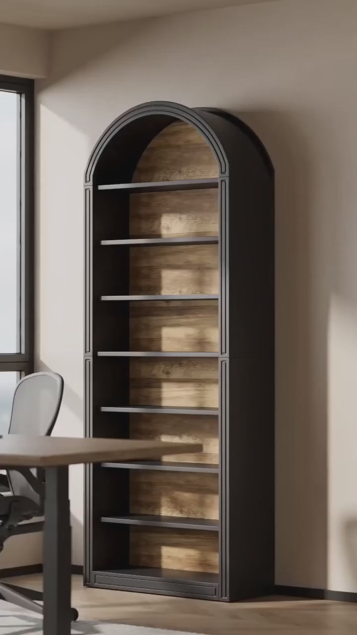 The Grand Arch Bookcase Black