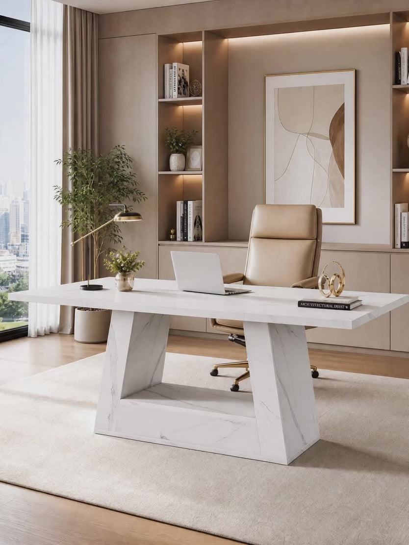 Load video: Gallery Marble Desk